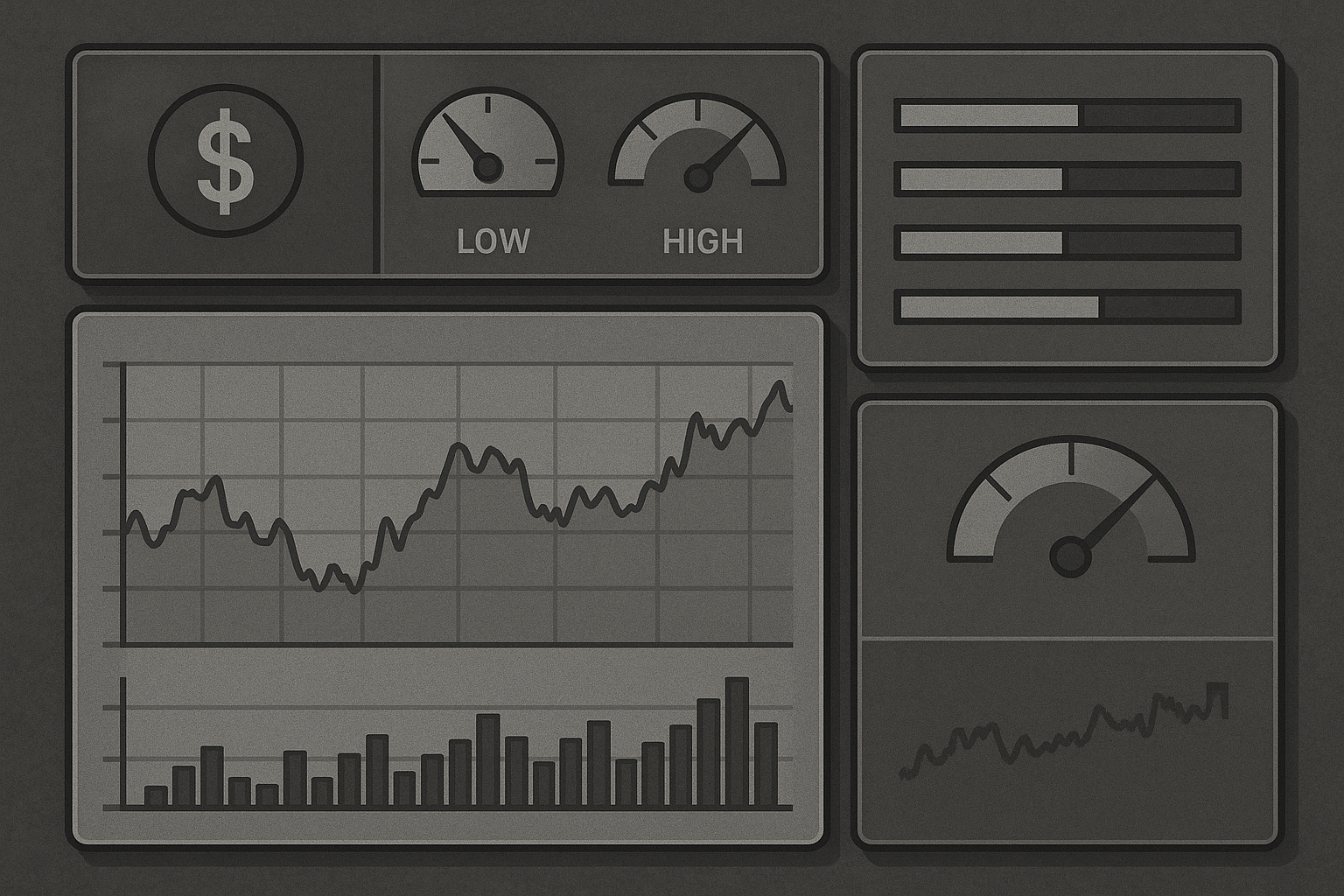 Dashboard view of a prop firm trading platform showing account balance, daily loss limits, profit targets, and trading performance metrics