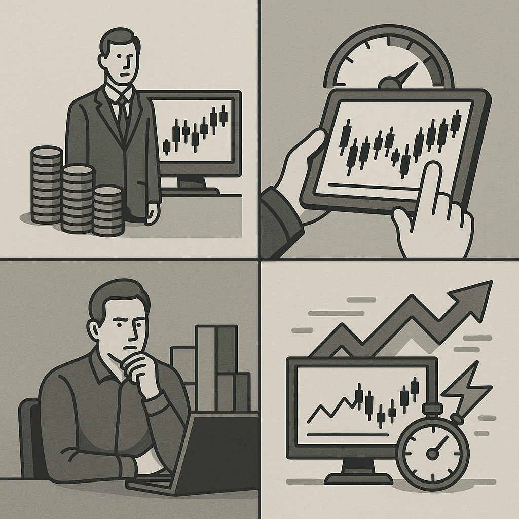 Visual diagram showing different trading styles matched to appropriate prop firm rule types