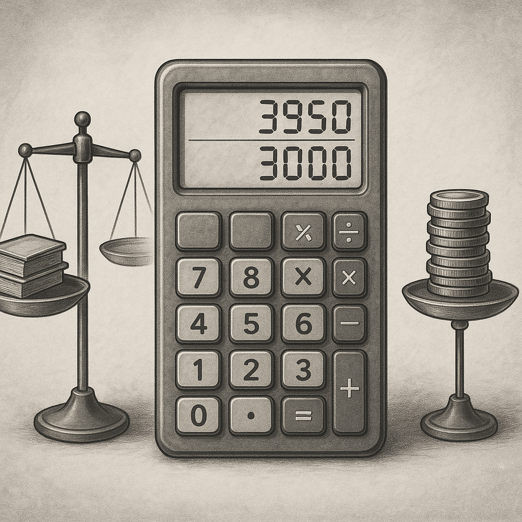 Calculator showing ROI calculation for prop trading education investment versus potential funded account profits