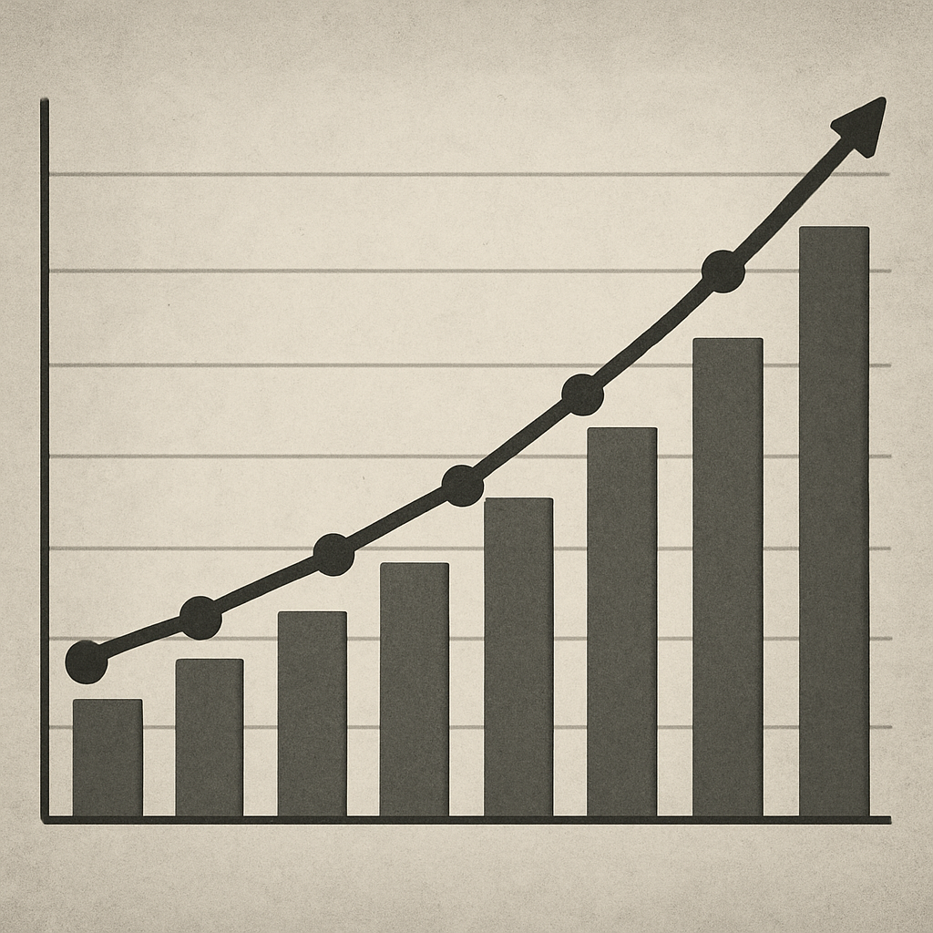 Graph showing scaling timeline comparison between evaluation and instant funding paths over 18 months